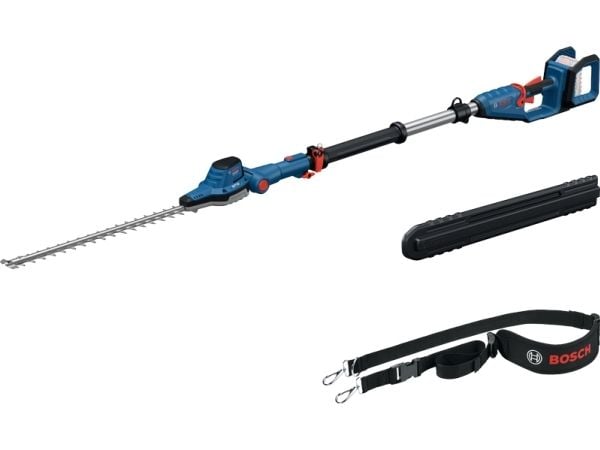 Bosch GHE 18V-50 TP, Hekketrimmer, Blad, D-sløyfet håndgrep, Metall, 1700 RPM, Sort, Blå, Rød, Rustfritt stål - SOLO