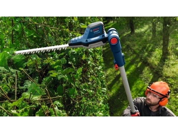 Bosch GHE 18V-50 TP, Hekketrimmer, Blad, D-sløyfet håndgrep, Metall, 1700 RPM, Sort, Blå, Rød, Rustfritt stål - SOLO