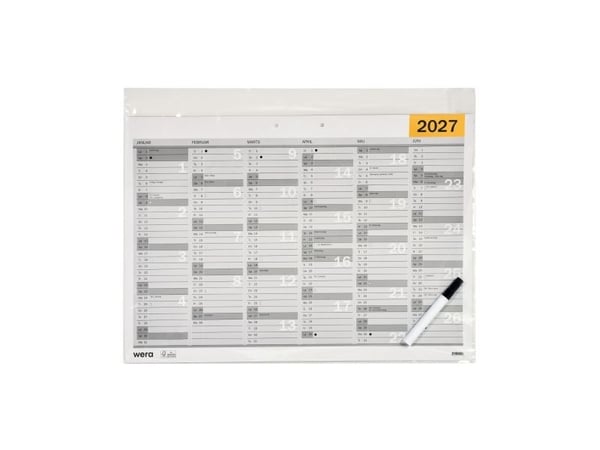 Veggkalender A4 2027 DK