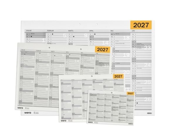 Veggkalender A4 2027 DK