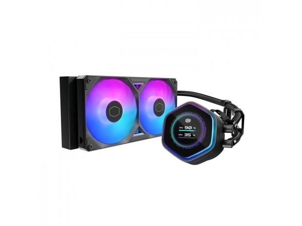 Cooler Master MasterLiquid 240 Atmos II LCD ARGB - Væskekjølesystem for prosessor - Radiatorstørrelse: 240 mm - (for: LGA1851, LGA1700, LGA1200, LG...