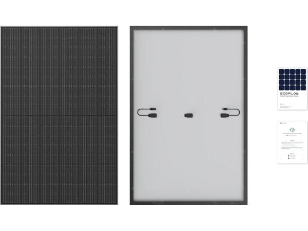 EcoFlow 400W Rigid Solar Panel (2 pieces), 400 W, 37,1 V, 13,79 A, Monokrystallinsk silisium, Svart, IP68