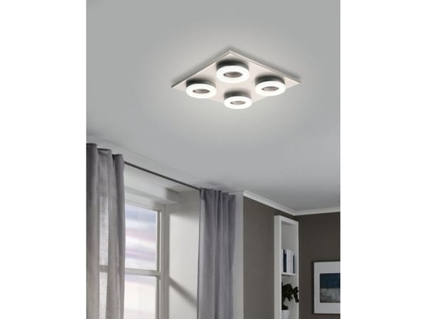 EGLO Palena, 4 ampuller, LED, Ikke-utskiftbare pærer, 3000 K, 350 lm, IP20