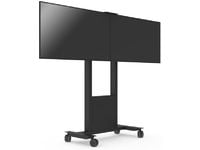 SMS Func Mobile Video Conference - Vagn - för 2 LCD-bildskärmar/CPU/kamera - svart - skärmstorlek: 46"-65"
