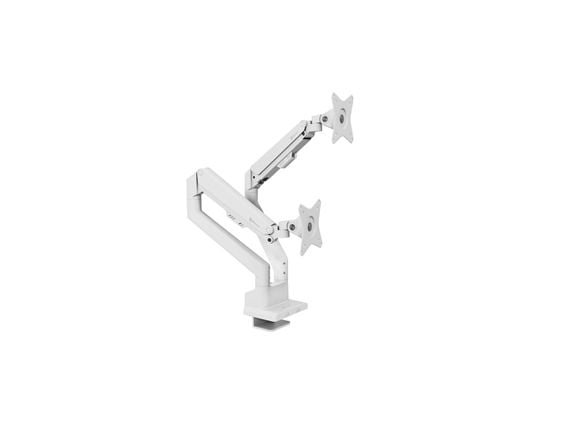 Arozzi Alzare Neo Duo - Gas Spring Monitor Arm - White