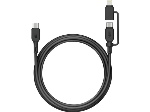 GP Battery GP 240W laddnings- & synkkabel USB-A till USB-C och USB-A (GPCBCXBPBKUSB964)