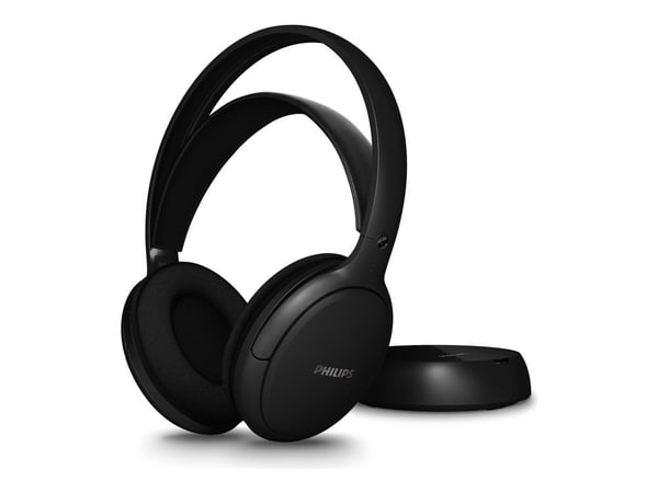 Philips SHC5200M2 - Hodetelefoner - full størrelse - 2,4 GHz - kablet, trådløs - 3,5 mm jakk - svart