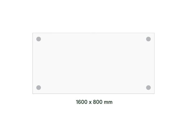 Skrivbord DNA, antracit 1600x800 mm I-ben/vit