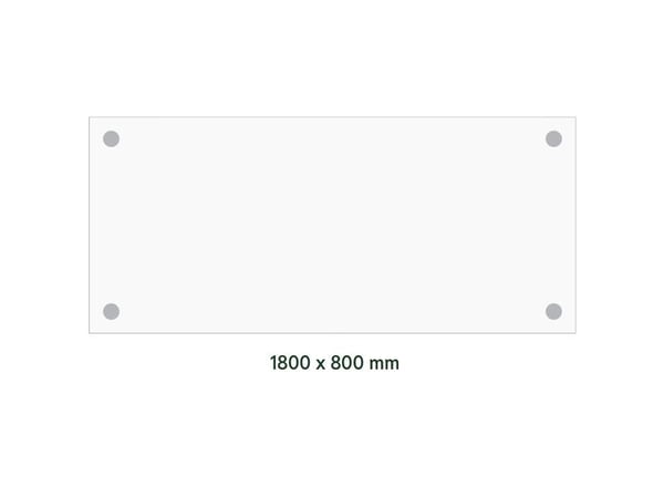 Skrivebord DNA, Lysgrå 1800x800 mm I-ben/Hvid