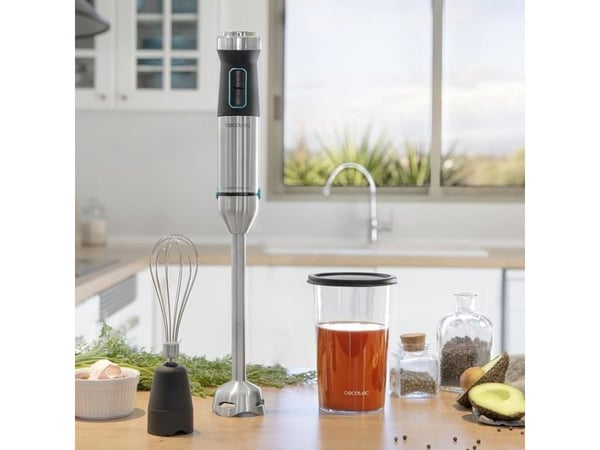 Cecotec Power TitanBlack 1500 XL Cream, Stav Mikser, 0,8 l, Isknusing, 1500 W, Sort, Sølv