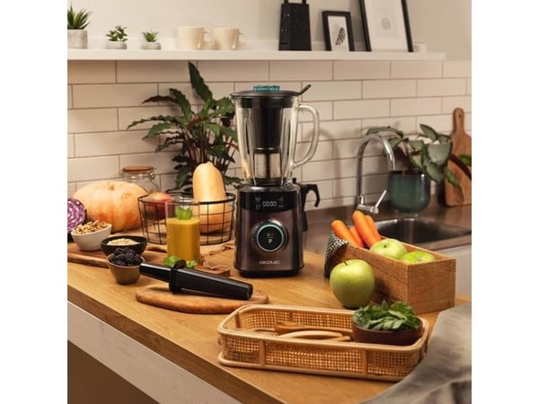 Cecotec 04304, Mixer för matlagning, 1,8 l, Iskrossning, 1800 W, Svart, Rostfritt stål