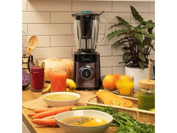 Cecotec 04304, Mixer för matlagning, 1,8 l, Iskrossning, 1800 W, Svart, Rostfritt stål
