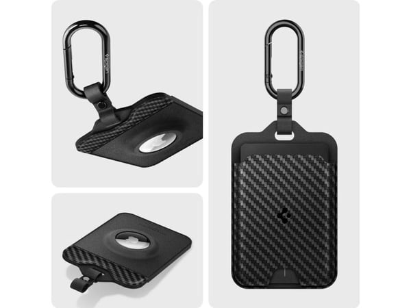 Spigen Air Fit (AirTag), korttikotelo, hiilikuitu, polyuretaani (PU), 1 kortti, 2 kpl