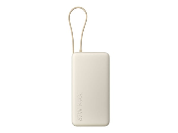 Xiaomi PB2067 - Strømbank - integrated cable - 20000 mAh - 74.37 Wh - 67 watt - 3.25 A - Fast Charge, QC 2.0, QC 3.0, QC 3.5, PD 2.0, Power Deliver...