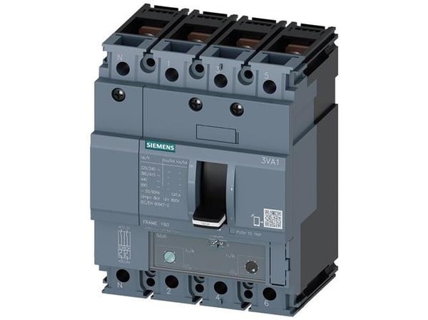 Siemens 3VA1116-3GF42-0AA0 Strömbrytare 1 st Inställningsområde (ström): 112 - 160 A Kopplingsspänning (max.): 690 V/AC (B x H x D) 101,6 x 130 x 7...