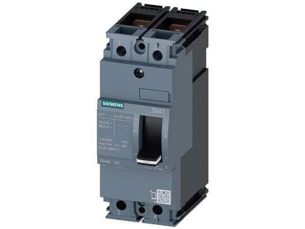 Siemens 3VA1112-4ED22-0AA0 Strömbrytare 1 st Inställningsområde (ström): 125 - 125 A Kopplingsspänning (max.): 415 V/AC (B x H x D) 50,8 x 130 x 70 mm