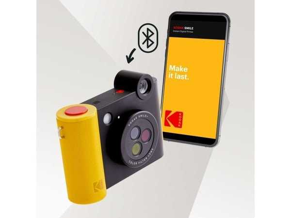 Kodak Smile+, 50,8 x 76,2 mm, musta, Keltainen, Suodatin, MicroSD (TransFlash), 5 MP, Auto