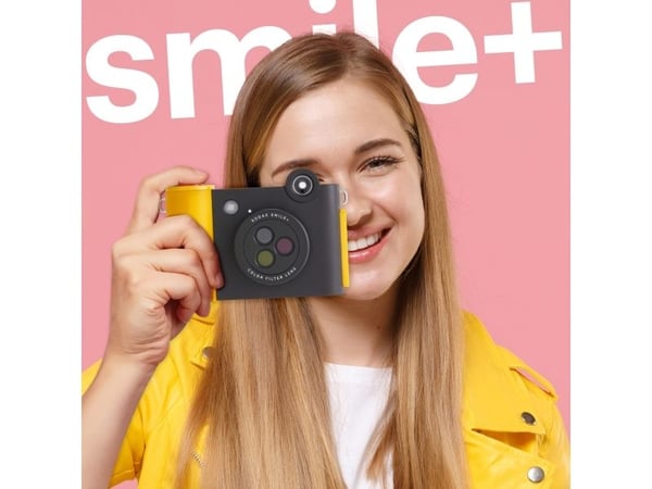 Kodak Smile+, 50,8 x 76,2 mm, musta, Keltainen, Suodatin, MicroSD (TransFlash), 5 MP, Auto