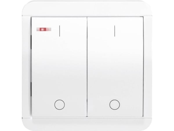 Conrad RS2W senza fili Interruttore a parete Da Raggio di azione Max. campo libero, Trykkbryter, Trådløs, 868 MHz, 150 m, Hvit, 80 mm