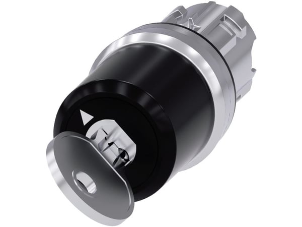 Siemens 3SU1050-5JF01-0AA0 Avainkytkin Eturengas metallia, kiiltävä Avain hopea 1 x 90 ° 1 kpl 1 kpl