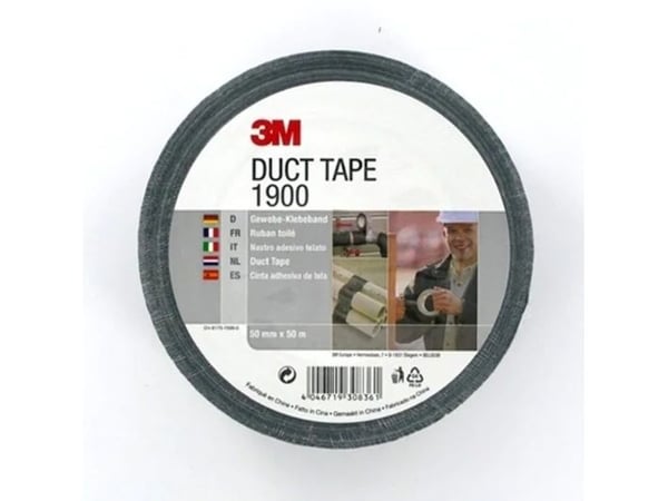 3M 7000071798, Musta, Niputus, Vahvistava, Kangas, 15%, 93 °C, 50 m