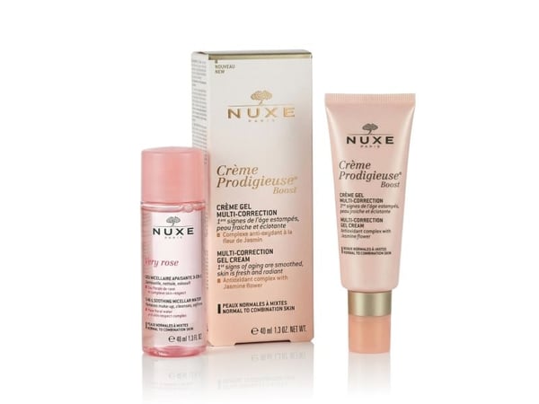 Nuxe Crème Prodigieuse Boost 3-i-1 + Very Rose micellært vann 40 ml + 40 ml
