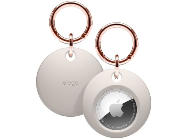 elago EATSC-BA-ST, Etui, Steinfarge, Apple, Silikon, AirTag, 43 mm