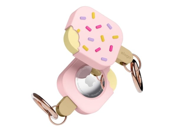 elago EATICE-LPK, Etui, Beige, Lilac, Rosa, Hvit, Gult, Apple, Silikon, AirTag, 1 stykker