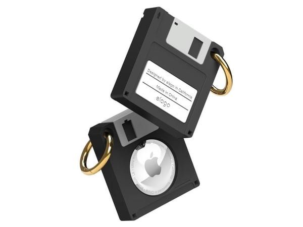elago EAT-DISK-BK, Etui, Svart, Grå, Hvit, Apple, Silikon, AirTag, 1 stykker