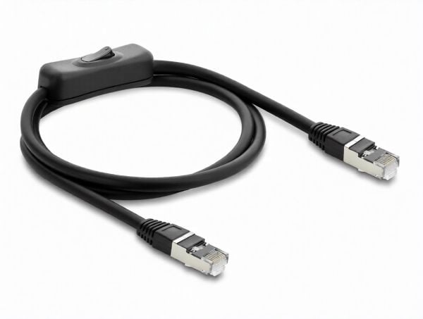 DeLOCK 81562, 1 m, Cat6, F/UTP (FTP), RJ-45, RJ-45, Sort
