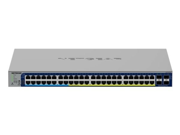 NETGEAR Smart GS752TXUP - V3 - switch - L3 Lite - smart - 48 x 10/100/1000 (PoE++) + 4 x 10 Gigabit SFP+ - stasjonær, rackmonterbar - PoE++