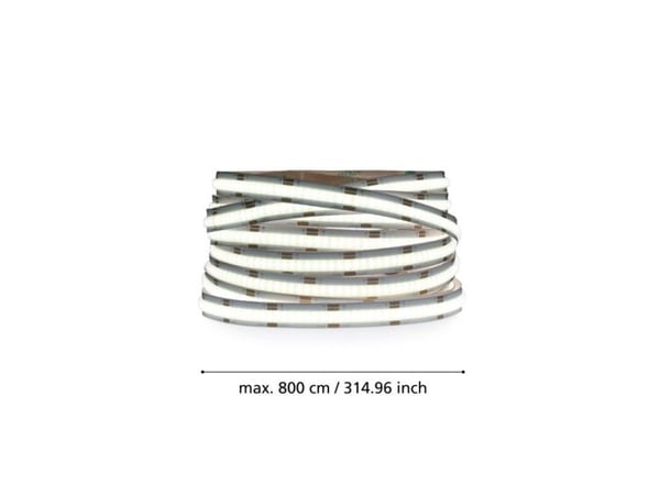EGLO COB STRIPE, Universale lysstriper, Ambience, Orientasjon, IP20, Hvit, LED, 8000 mm