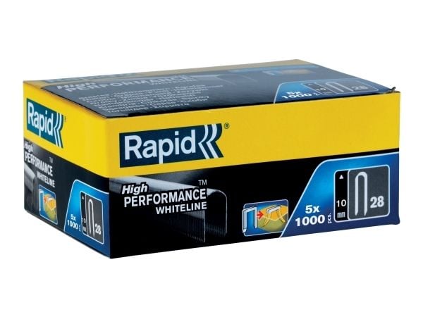 Rapid 11893511, Pakke med stifter, 1 cm, 5000 stifter, Hvit, Rapid (merkevare), R28