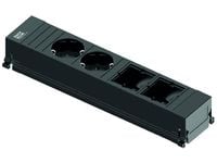 Bachmann 916.0601, 0,1 m, Muovi, Musta, 2 AC-pistorasia(a), 1 kpl