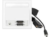 Vivolink WI221292, HDMI + DisplayPort + 3.5mm, Valkoinen, 10 g, 20 g