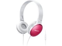 Panasonic RP-HF300ME - Hodetelefoner med mikrofon - on-ear - kablet - 3,5 mm jakk - rosa