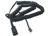 Poly U10P - Forsterkerkabel for hodemikrotelefon - Quick Disconnect hann til modulplugg for hodemikrotelefonforsterker hann - grå røyk - rullet sam...