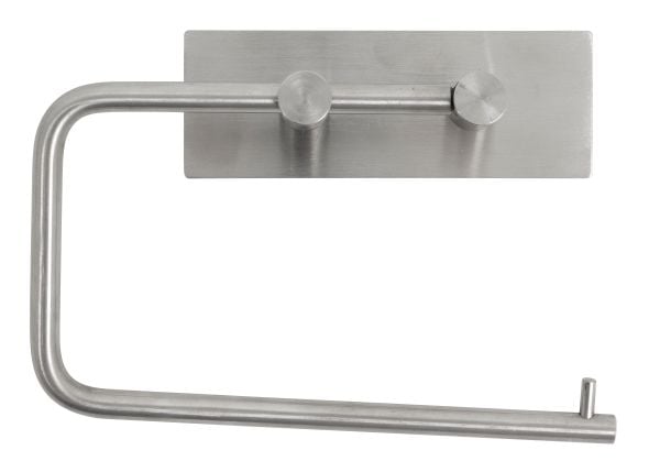 Selvklebende holder for toalett-/papirrull i børstet krom 15,5 x 10,5 cm