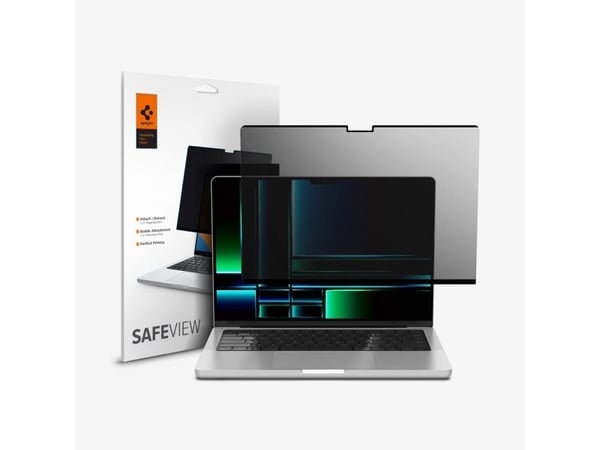Spigen AFL06158, Bærbar PC-skjermbeskytter, Translucent, Apple, MacBook Pro 14 inch M2 (2023) / M1 (2021), 35,6 cm (14"), Magnetisk