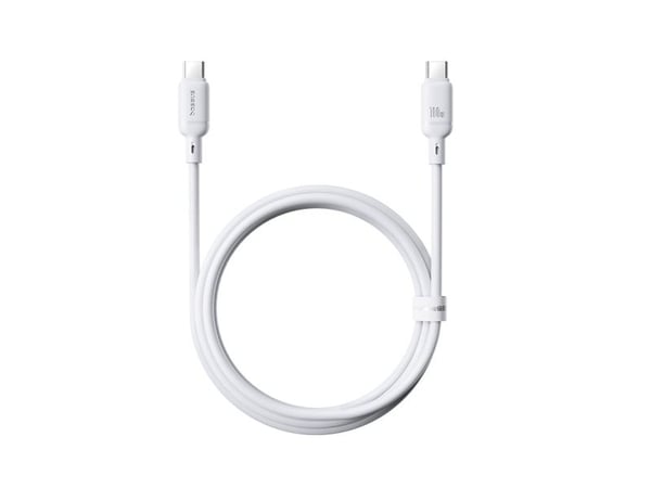 Baseus P10377704213-00, 1 m, USB C, USB C, USB 3.2 Gen 1 (3.1 Gen 1), 0,48 Gbit/s, Hvit