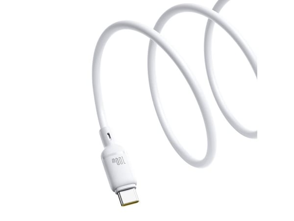 Baseus Silky USB-C/USB-C pikalatauskaapeli 1m 100W valkoinen