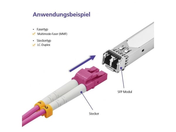 Helos LWL Patchkabel LC/LC Duplex 50/125µm OM4 spesialfiolett 15,0m
