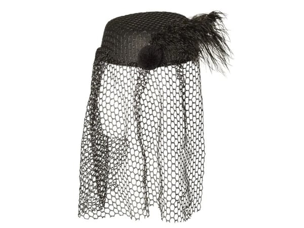 Boland 04129, Maskeradhatt, Vuxen, Honkoppling, Feather, Polyester, Svart, 570 mm