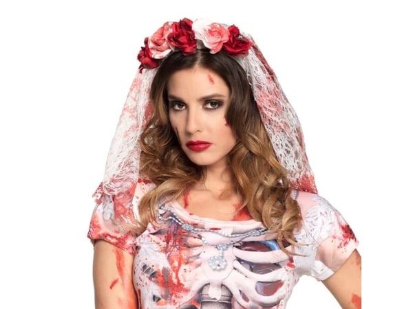 Boland 72128, Diadem for utkledning, Voksen, Dame, Polyester, Polypropylen (PP), Rød, Hvit, 50 g