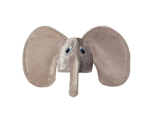 Boland 99949, Hatt til kostyme, Voksen, Alle kjønn, Elefant, Polyester, Grå
