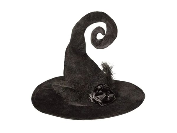 Boland 96962, Hatt til kostyme, Voksen, Hunkjønn, Feather, Isopor, Sort, 180 g