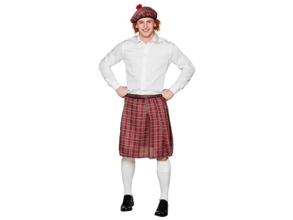 Herra Tartan hattu punainen