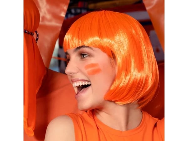 Boland 85893, Parykk til kostyme, Voksen, Hunkjønn, Polyester, Oransje, 212 g