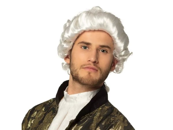 Boland 86349, Parykk til kostyme, Voksen, Hankjønn, Polyester, Hvit, 333 g
