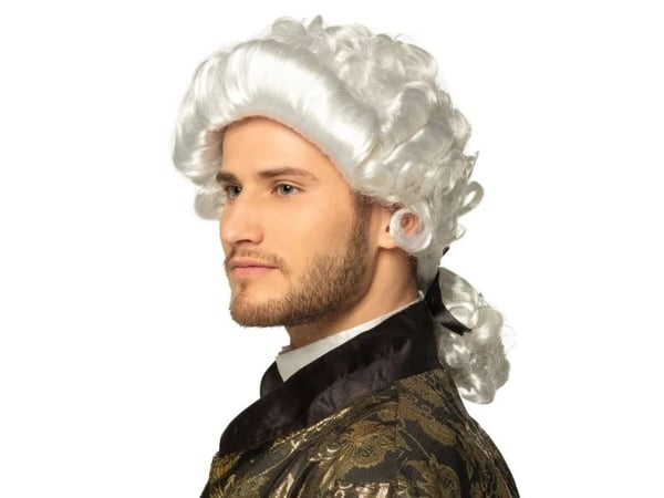 Boland 86349, Parykk til kostyme, Voksen, Hankjønn, Polyester, Hvit, 333 g